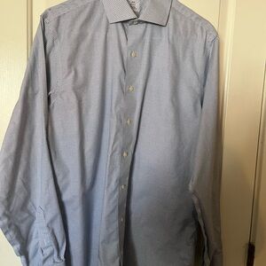 Vintage Brooks Brothers Regent Men's Blue Checkered Shirt 16-6/7